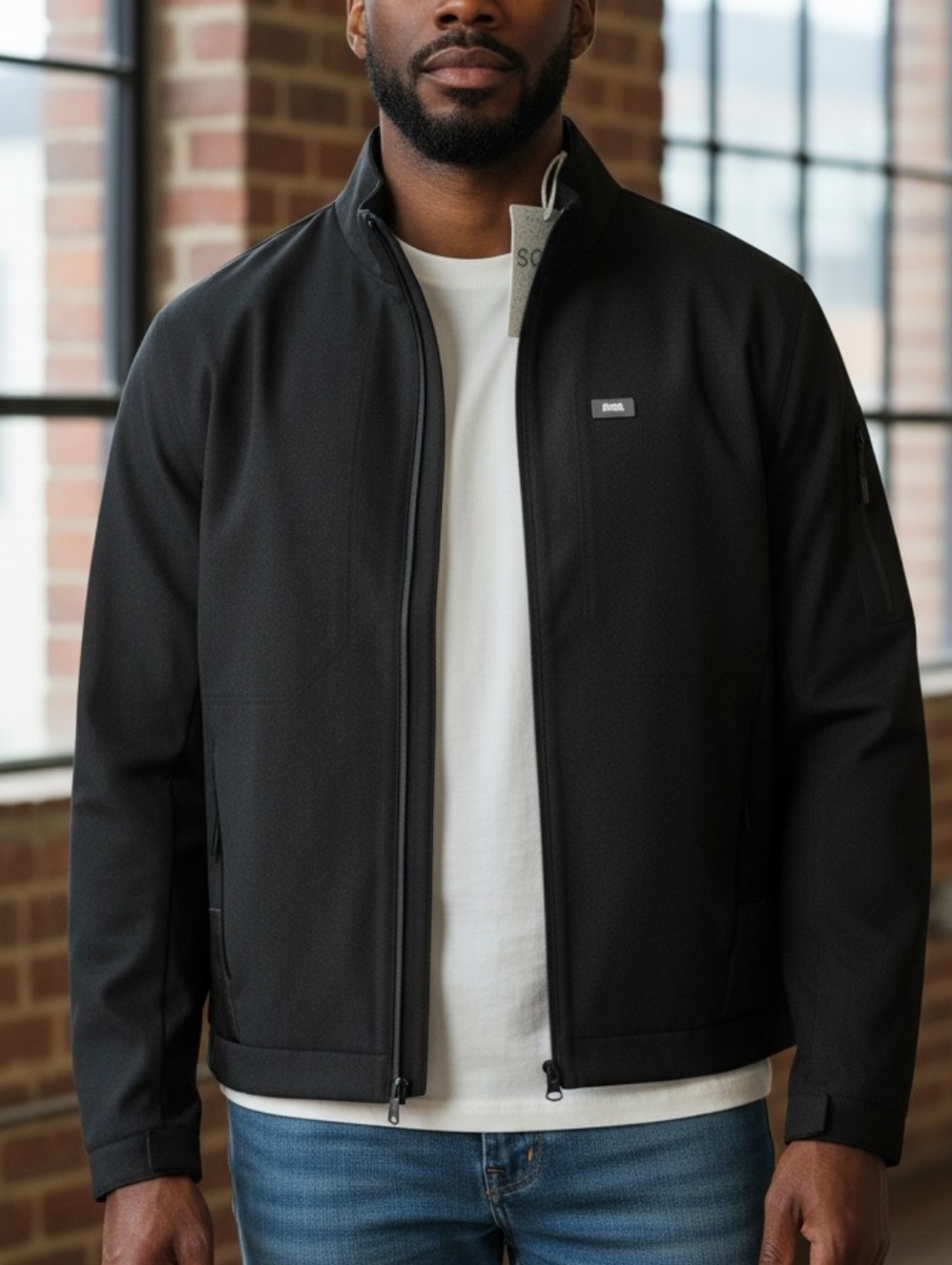 *NWT Figs Men's Black Lightweight Zip Jacket Size Medium